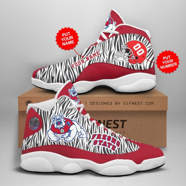 Personalized Fresno State Bulldogs Custom Air Jordan Shoes
