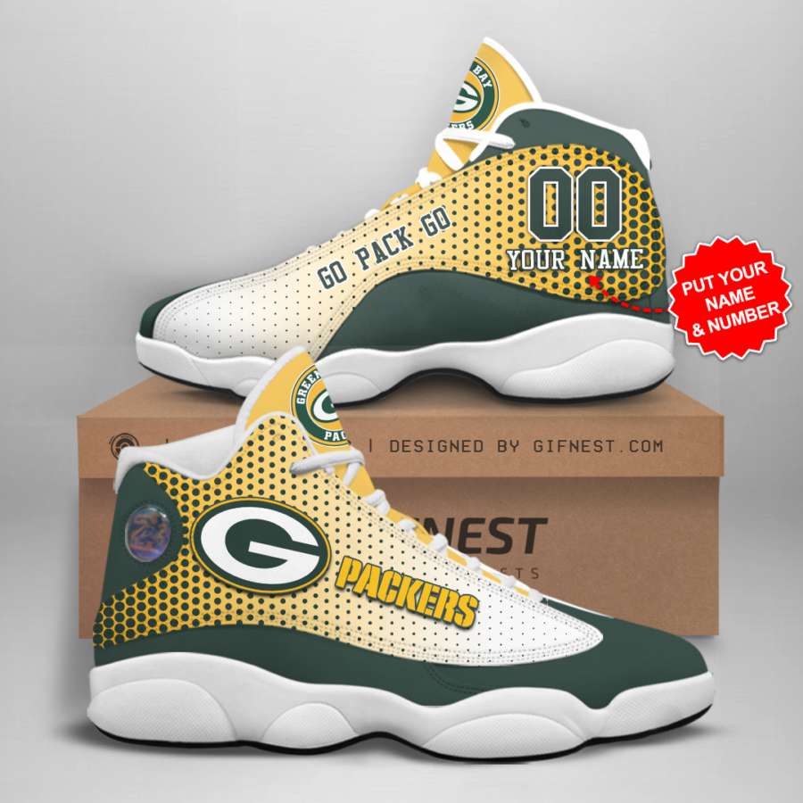 Personalized Green Bay Packers Custom Air Jordan Shoes