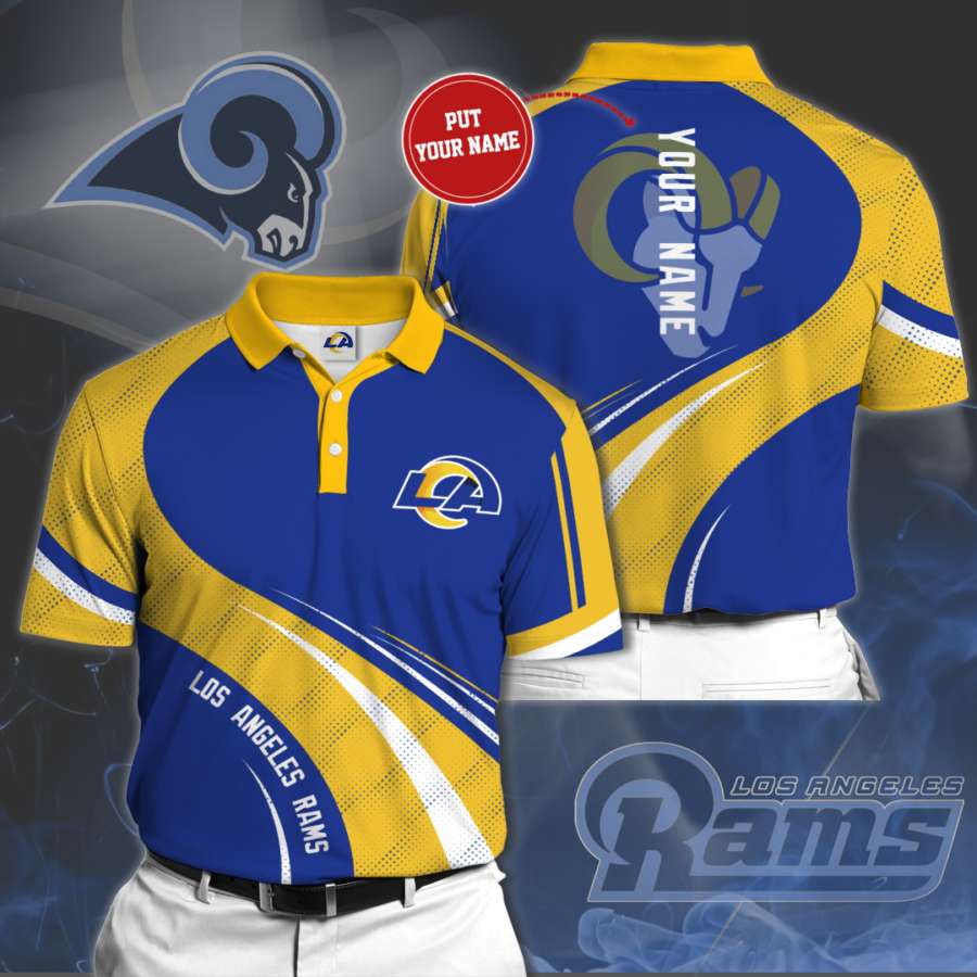 Personalized Los Angeles Rams Polo Shirt