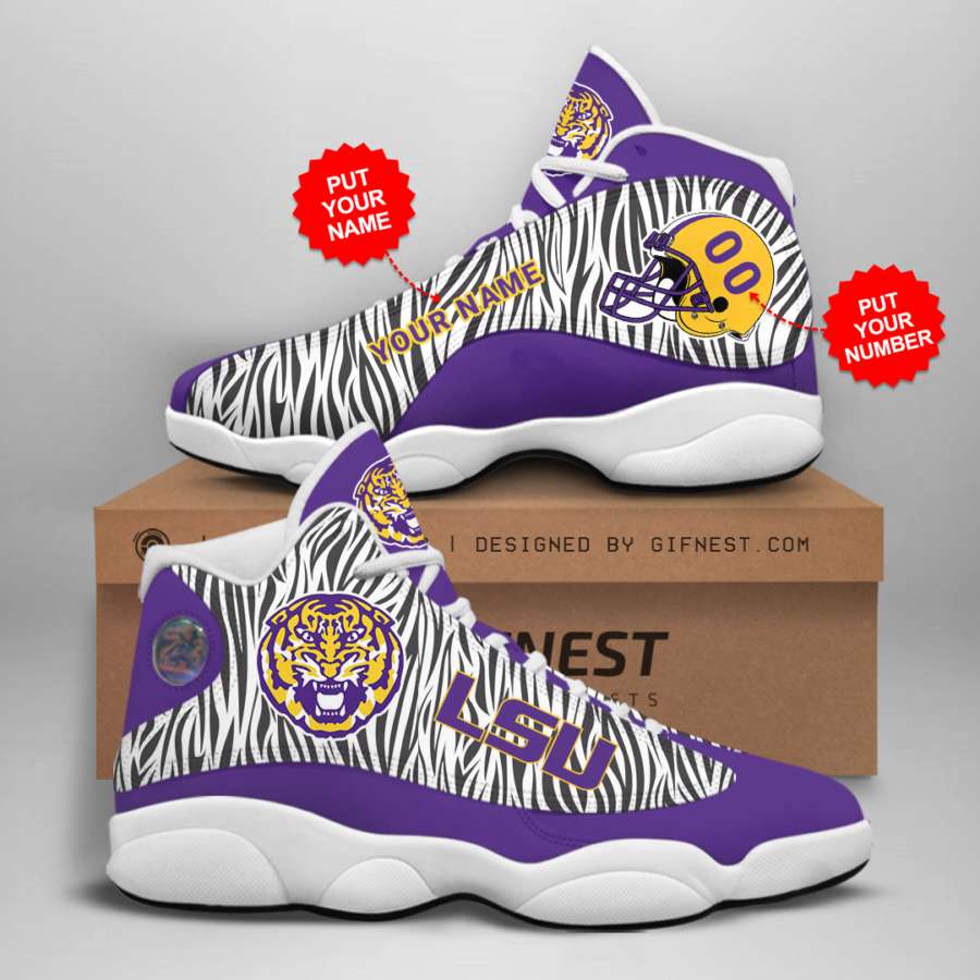 Personalized Lsu Tigers Custom Air Jordan Shoes