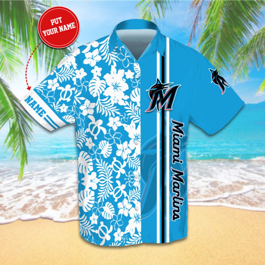 Personalized Miami Marlins Hawaiian shirts