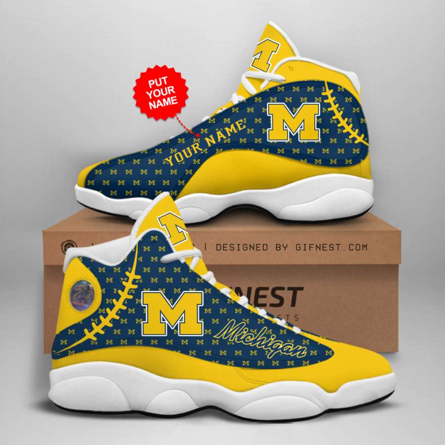 Personalized Michigan Wolverines Custom Air Jordan Shoes