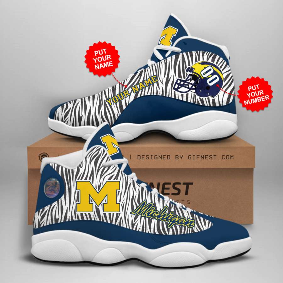 Personalized Michigan Wolverines Custom Air Jordan Shoes