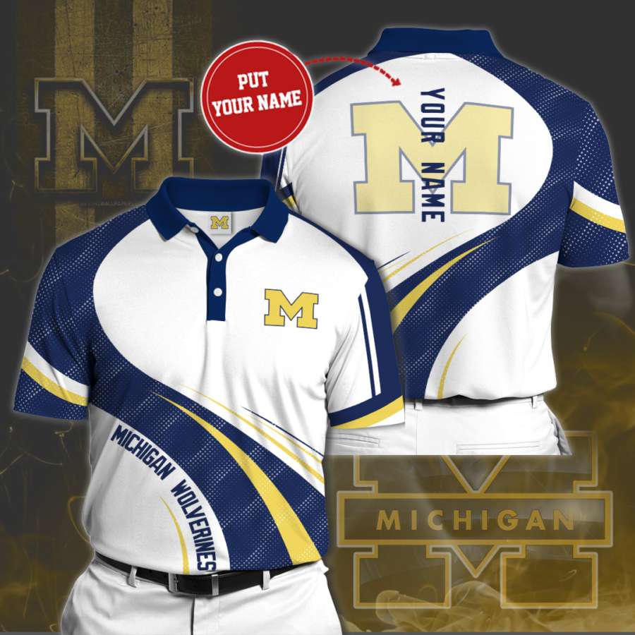 Personalized Michigan Wolverines Polo Shirt
