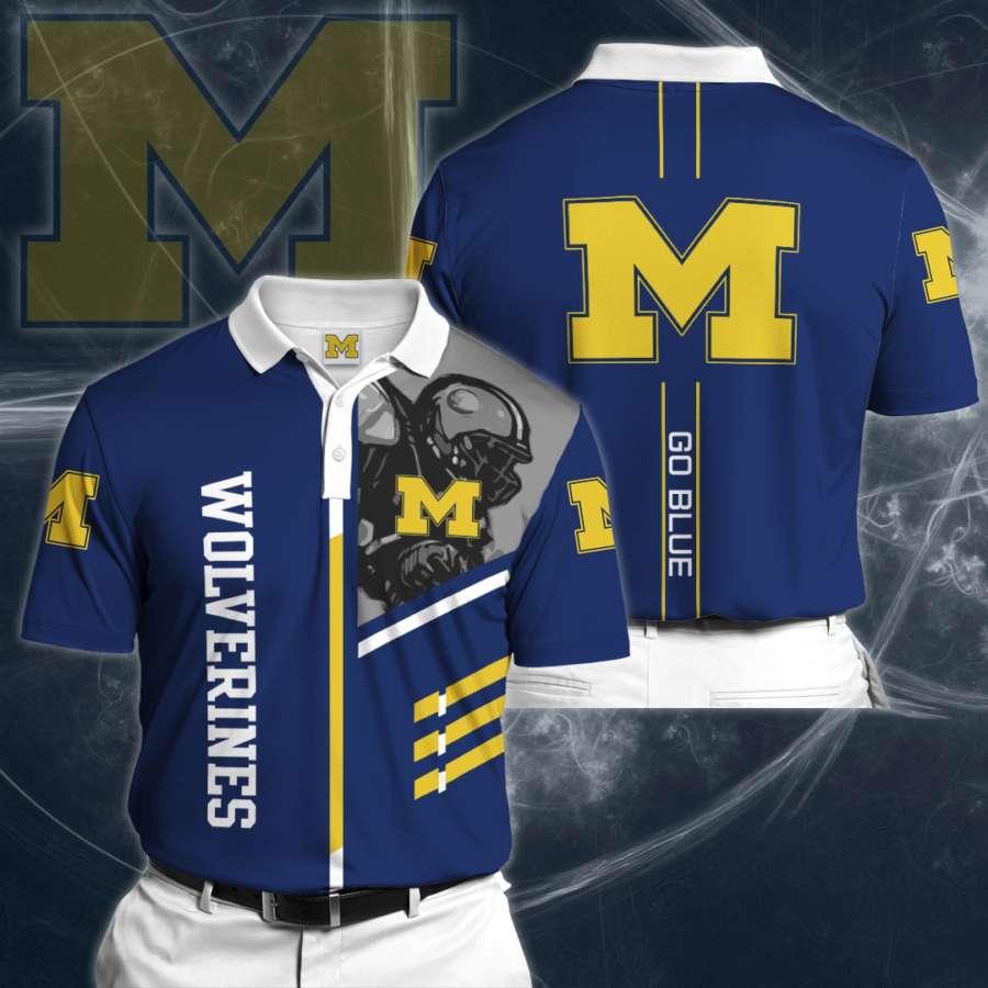 Personalized Michigan Wolverines Polo Shirt