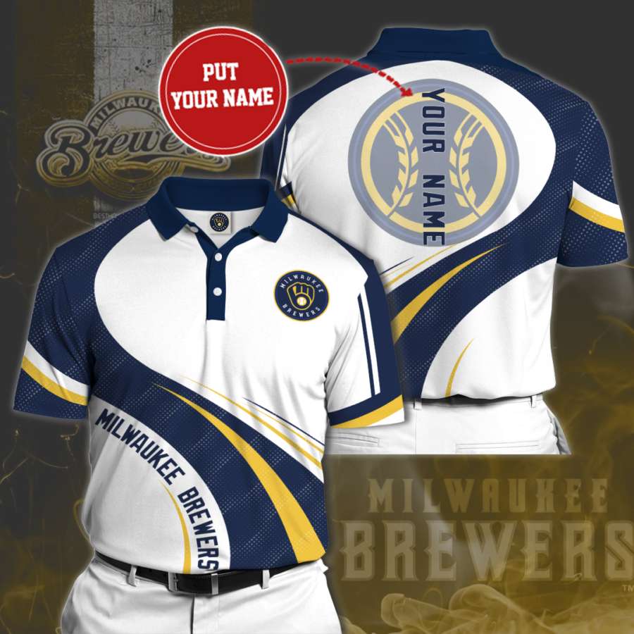 Personalized Milwaukee Brewers Polo Shirt