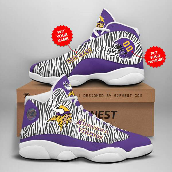 Personalized Minnesota Vikings Custom Air Jordan Shoes