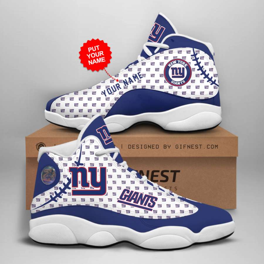 Personalized New York Giants Custom Air Jordan Shoes