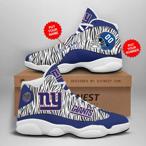 Personalized New York Giants Custom Air Jordan Shoes