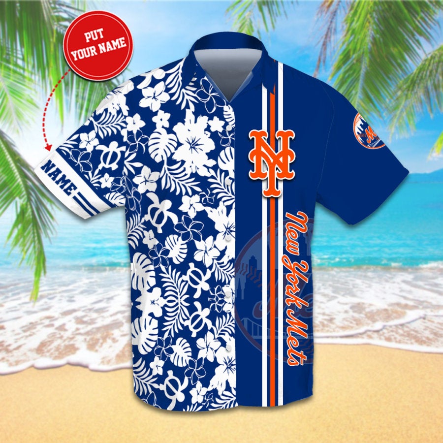 Personalized New York Mets Hawaiian shirts