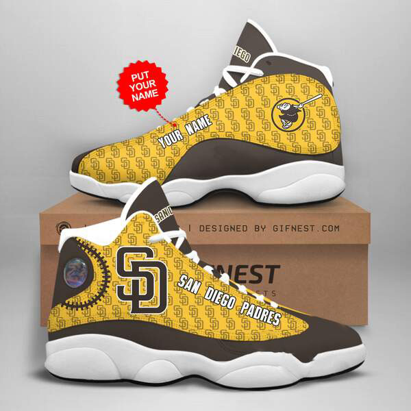 Personalized San Diego Padres Custom Air Jordan Shoes