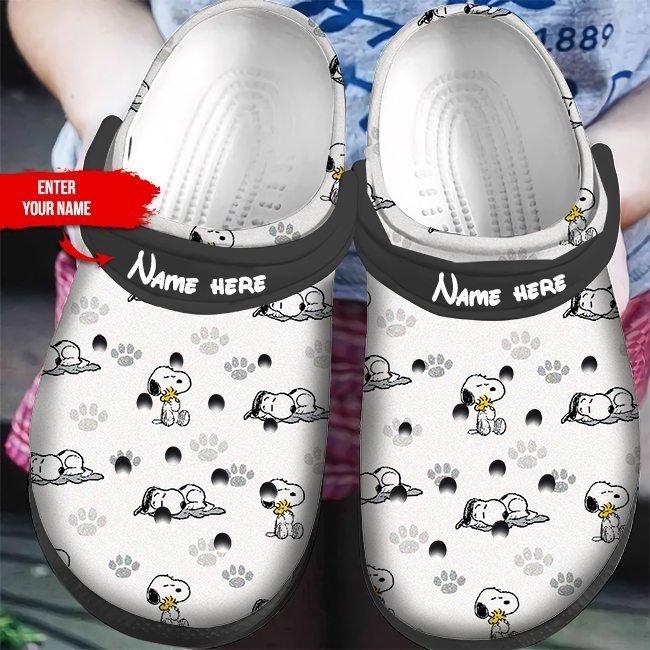 Personalized Snoopy Custom Name Crocs Clog Shoes
