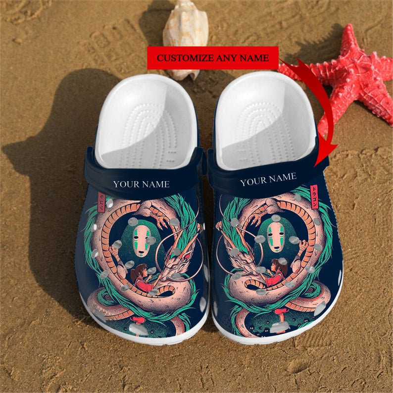 Personalized Spirited Away Art Custom Crocs Clog Shoes