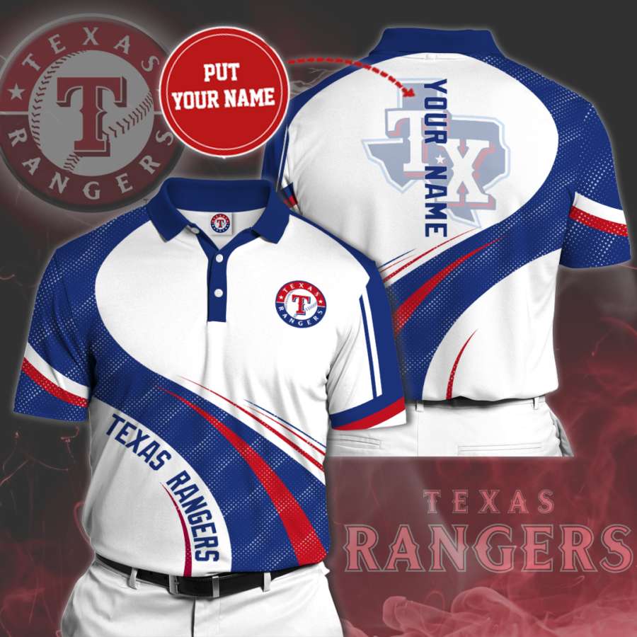Personalized Texas Rangers Polo Shirt