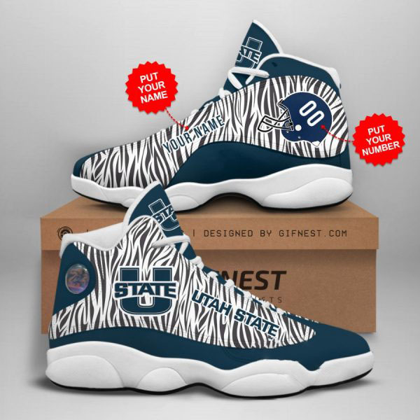 Personalized Utah State Aggies Custom Air Jordan Shoes