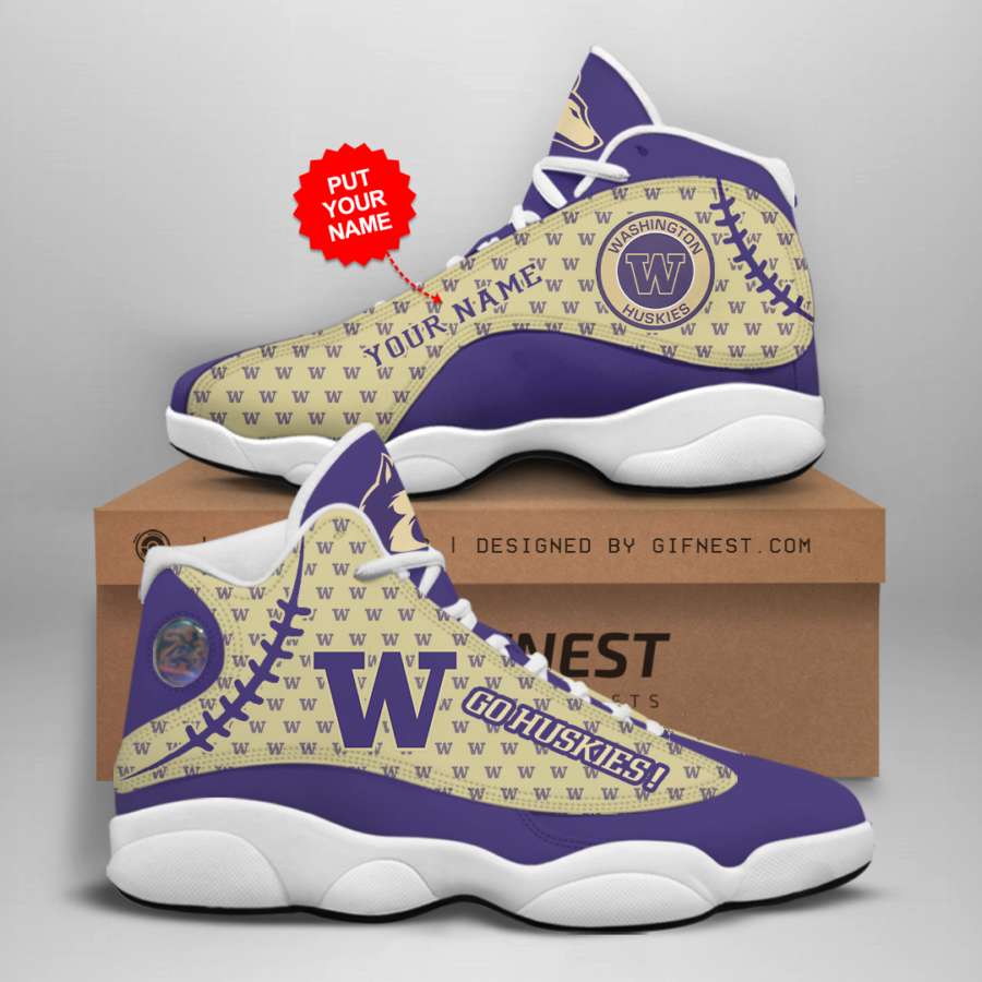Personalized Washington Huskies Custom Air Jordan Shoes