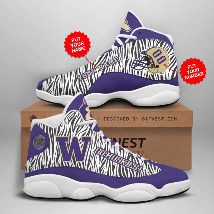Personalized Washington Huskies Custom Air Jordan Shoes