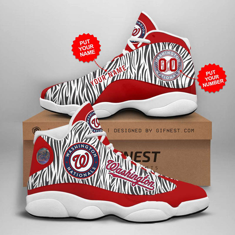 Personalized Washington Nationals Custom Air Jordan Shoes