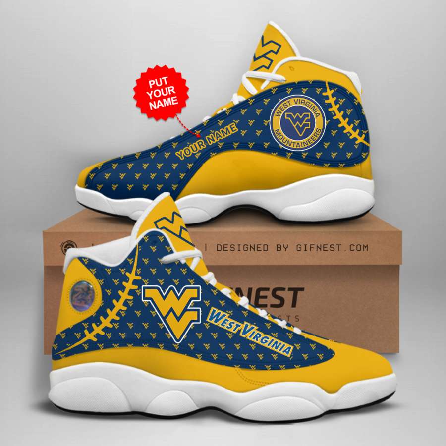 Personalized West Virginia Mountaineers Custom Air Jordan Shoes