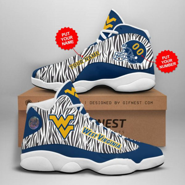 Personalized West Virginia Mountaineers Custom Air Jordan Shoes
