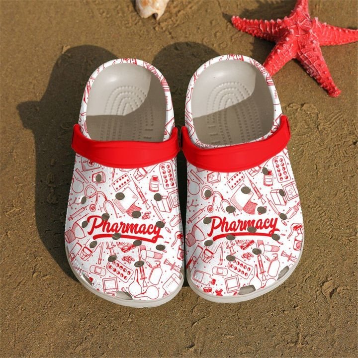 Pharmacy Red Crocs Clog Shoes
