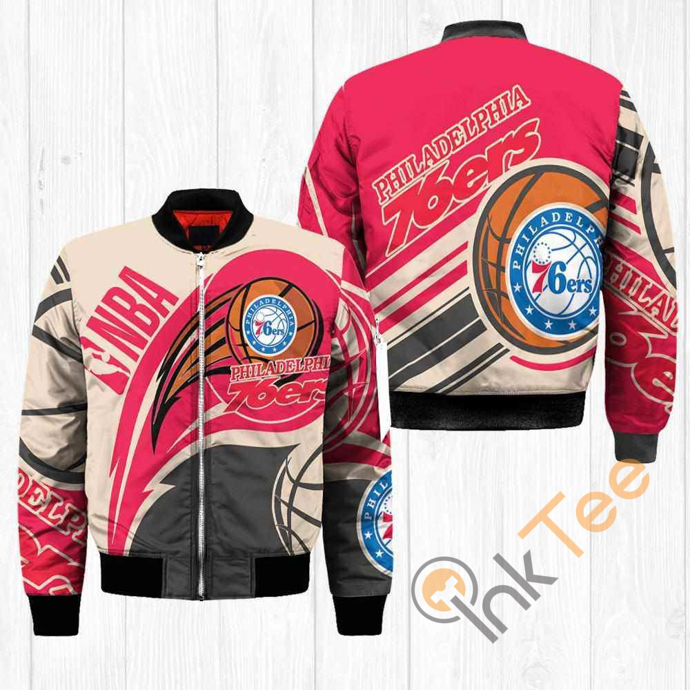 Philadelphia 76ers NBA Balls Apparel Best Christmas Gift For Fans Bomber Jacket