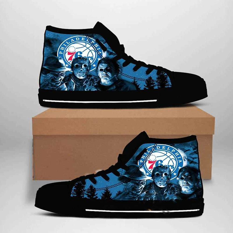 Philadelphia 76ers Nba Basketball High Top Shoes
