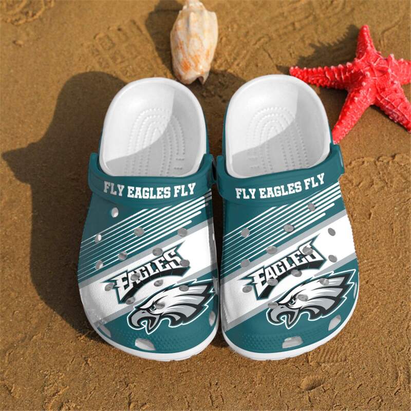 Philadelphia Eagles Fly Eagles Fly Custom For Nfl Fans Crocs Clog Shoes