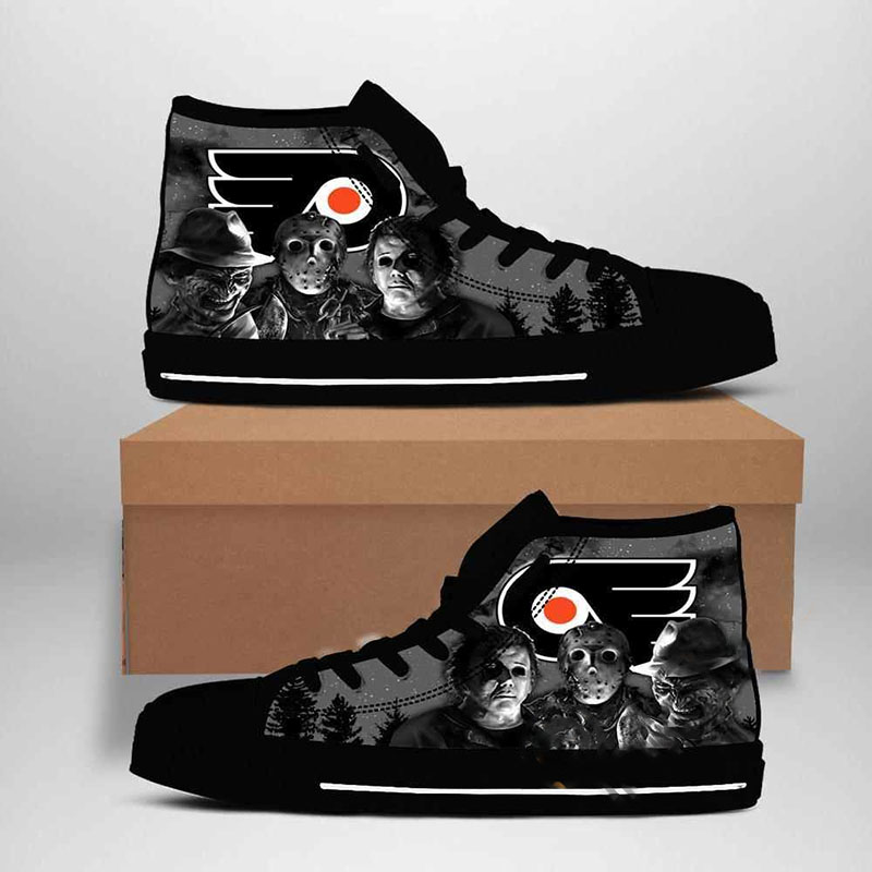 Philadelphia Flyers Nhl Hockey High Top Shoes
