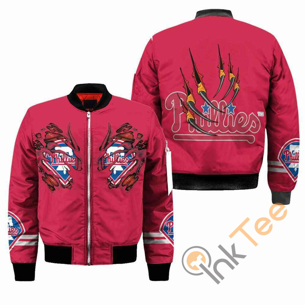 Philadelphia Phillies MLB Claws Apparel Best Christmas Gift For Fans Bomber Jacket