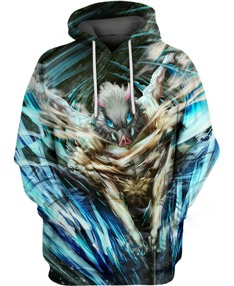 Pig Assault Inosuke Hashibira Hoodie 3D