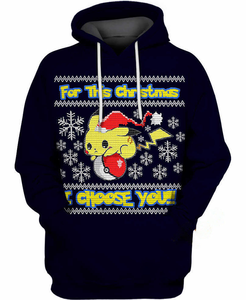 Pikachu Christmas Hoodie 3D