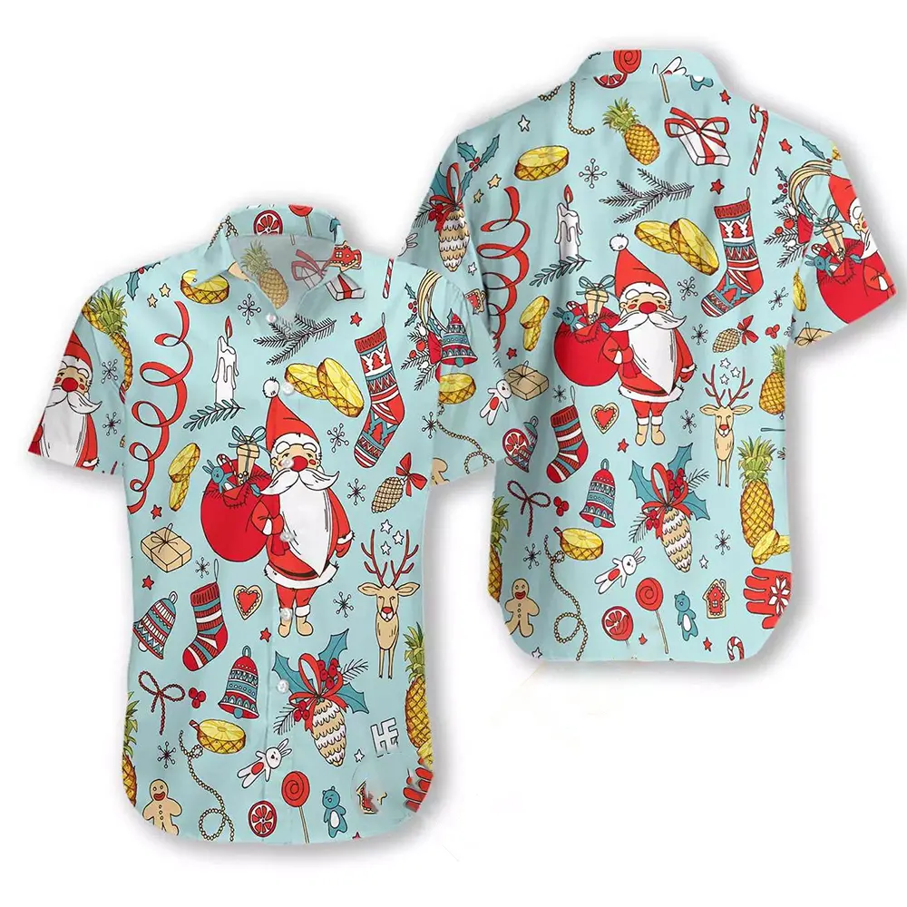 Pineapple Santa Clau Pattern Hawaiian shirts