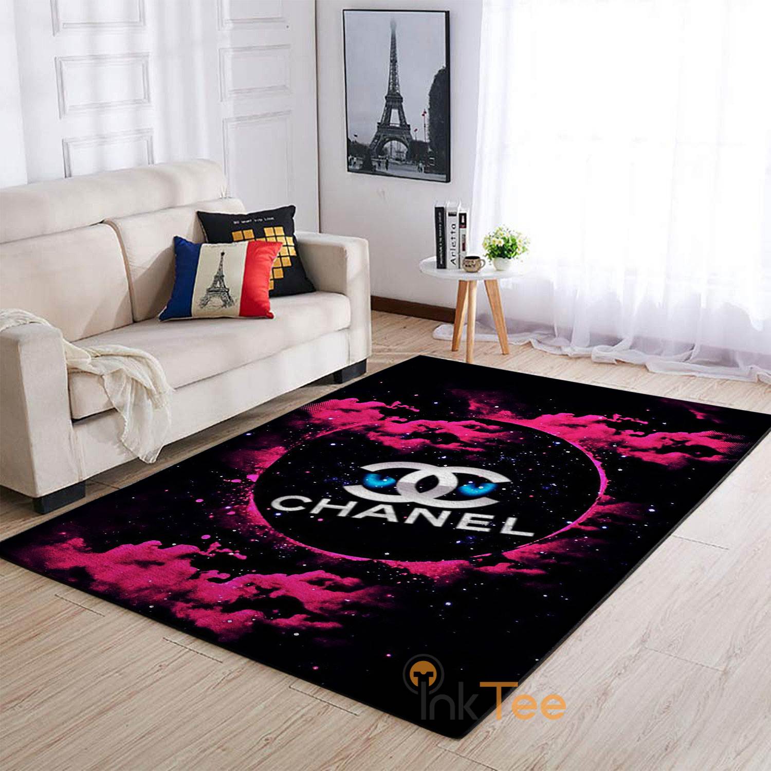 Pink Clouds Chanel Area Rug
