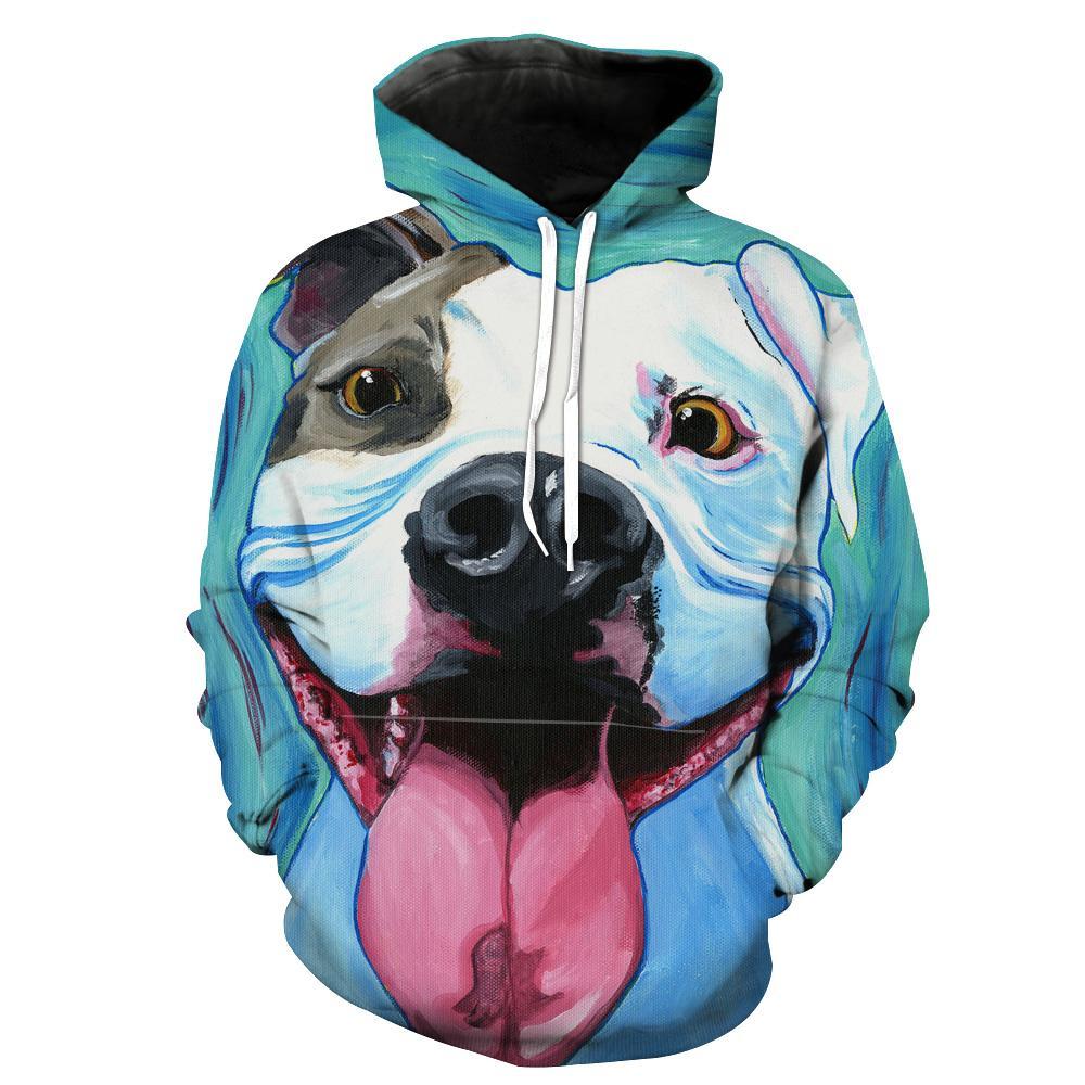 Pit Bull Dog Printed Hoodie 3D