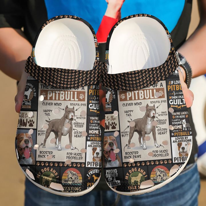 Pitbull Anatomy Crocs Clog Shoes