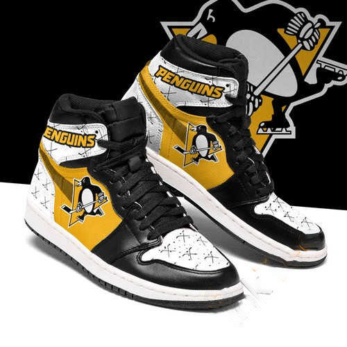 Pittsburgh Penguins High Top Jordan Custom Air Jordan Shoes