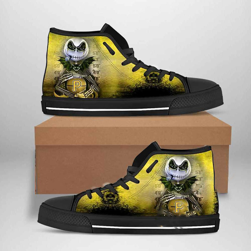 Pittsburgh Pirates Mlb Baseball Jack Skellington High Top Shoes