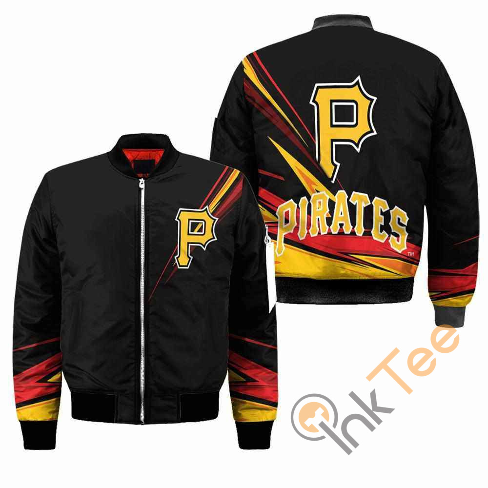 Pittsburgh Pirates MLB Black Apparel Best Christmas Gift For Fans Bomber Jacket