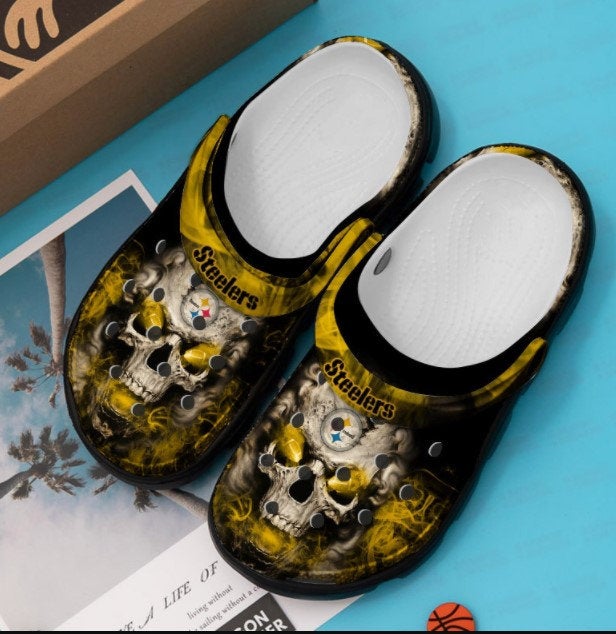 Pittsburgh Steelers Skull Crocband Nfl Crocs Clog Shoes