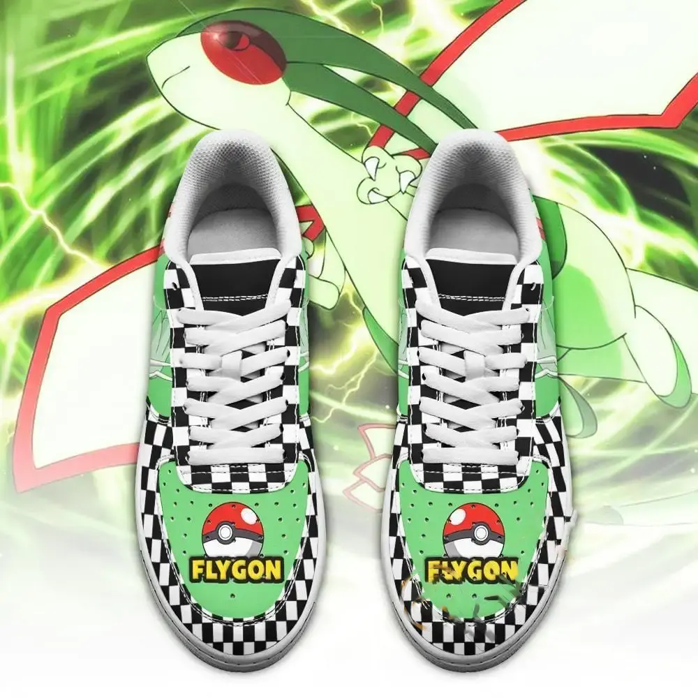 Poke Flygon Checkerboard Custom Pokemon Amazon Nike Air Force Shoes