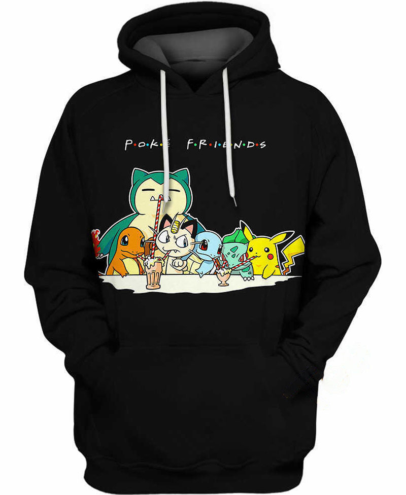 Poke Friends Hoodie 3D
