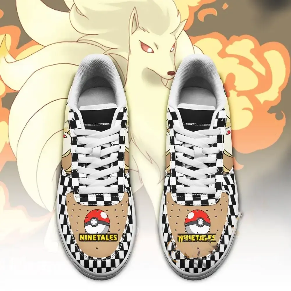 Poke Ninetales Checkerboard Custom Pokemon Amazon Nike Air Force Shoes