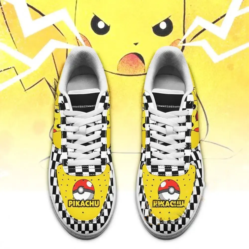 Poke Pikachu Checkerboard Custom Pokemon Amazon Nike Air Force Shoes
