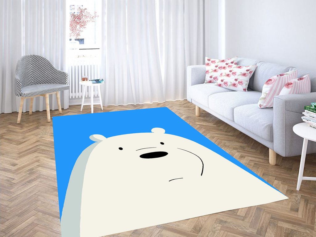 Poker Face Ice Bear Living Room Modern Carpet Rug