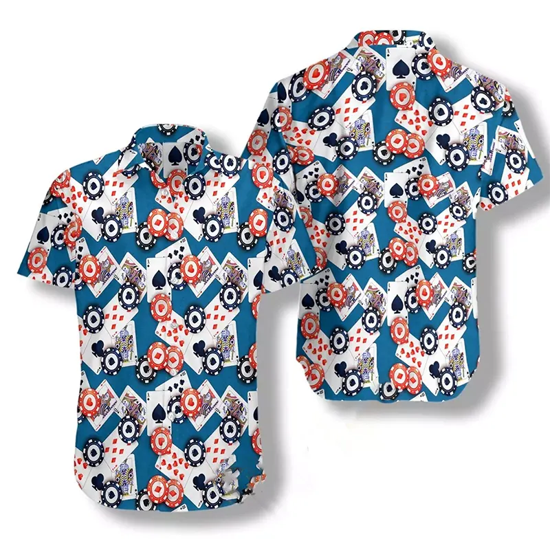 Poker Seamless Pattern Hawaiian shirts