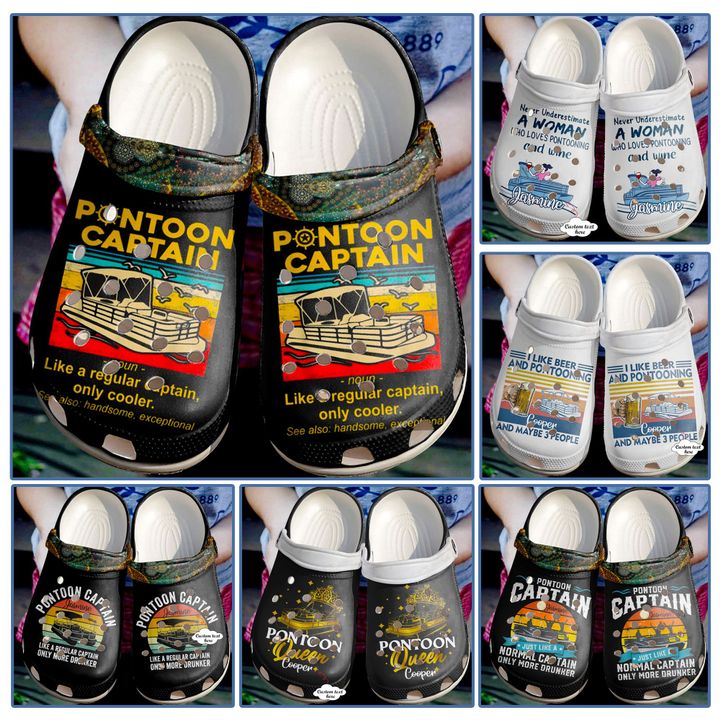 Pontoon Personalized Pontoon Captain Crocs Clog Shoes