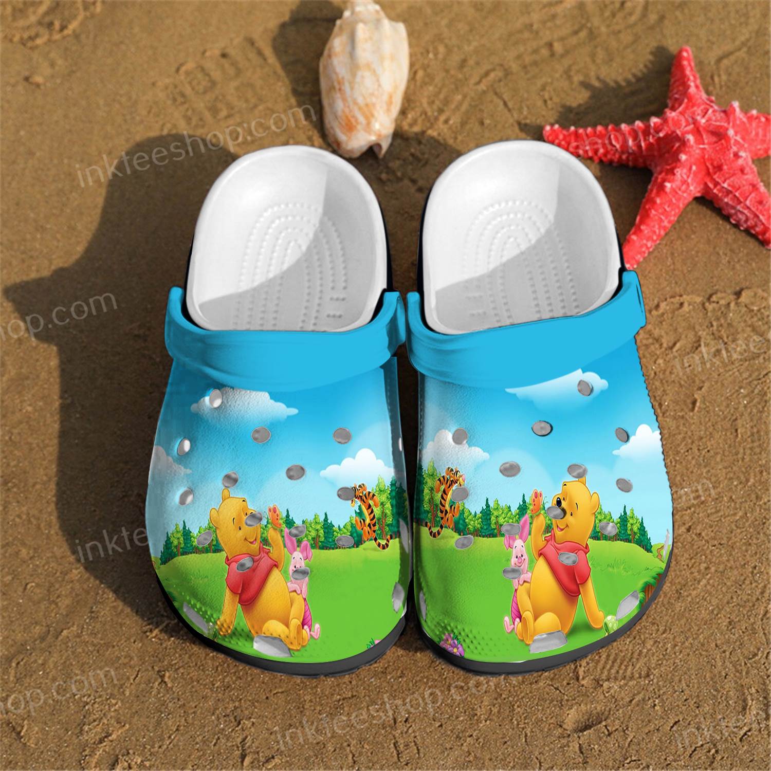 Winnie The Pooh Bear Crocs Clog Shoes