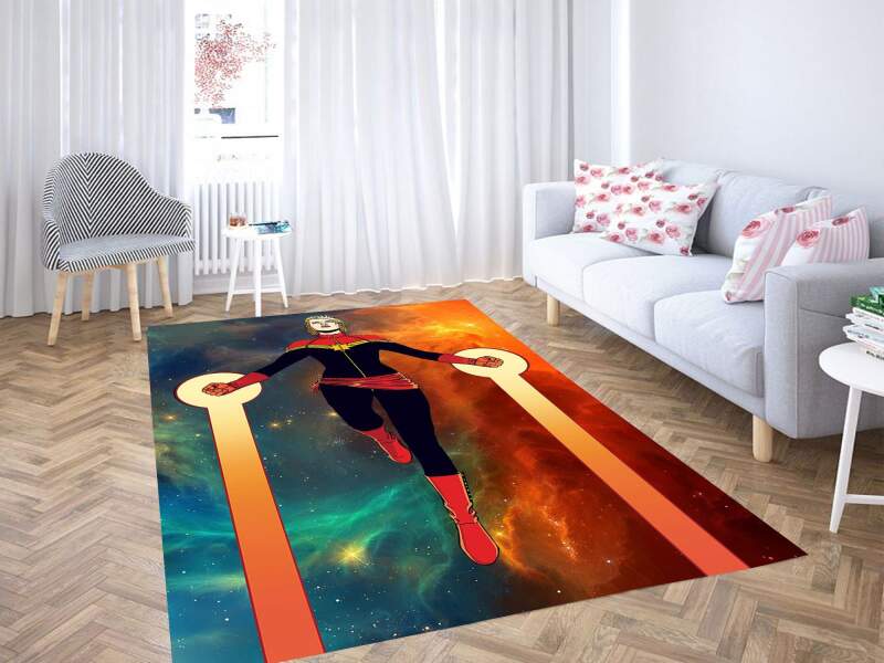 Pop Art Captain Marvel Carpet Rug