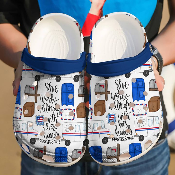 Postal Worker With Her Hands Crocs Clog Shoes